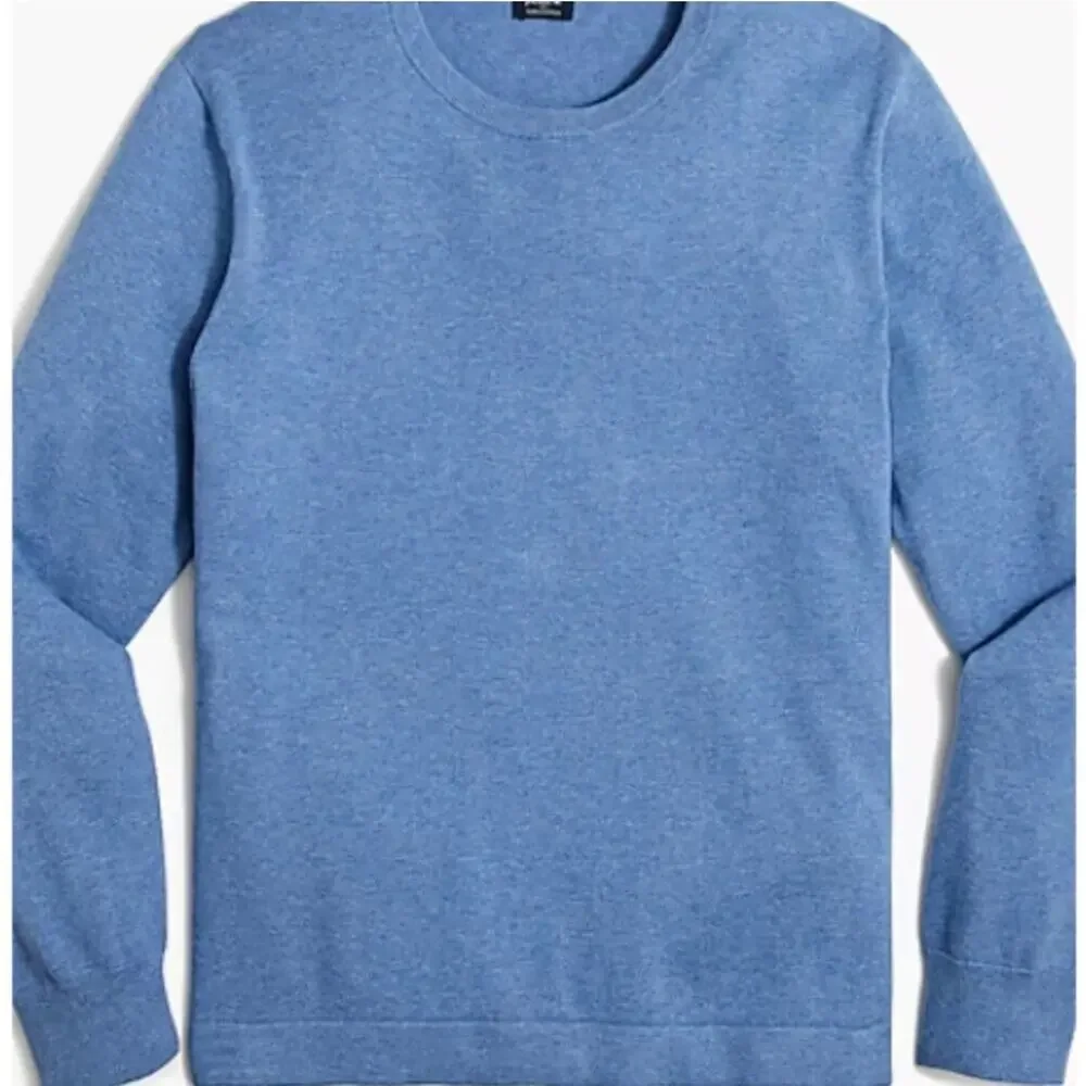 J.‎ Crew Men's Blue Cotton Knit Lightweight Crewneck Sweater large